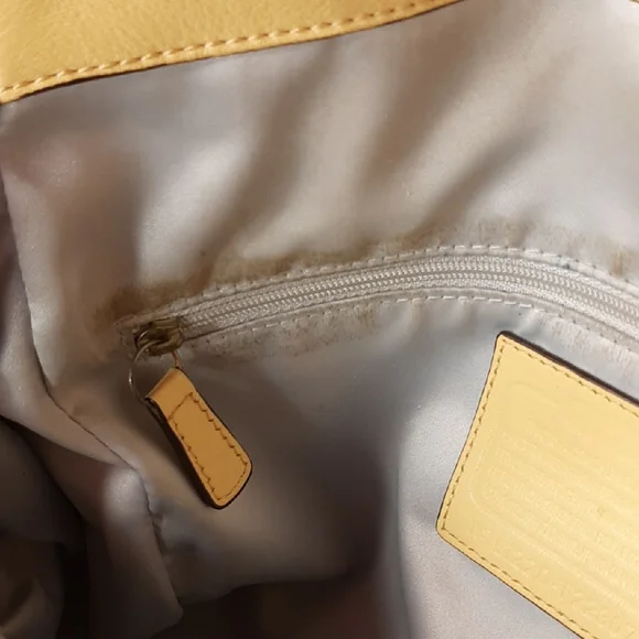 Coach Kristin Yellow Leather Hobo Shoulder Bag - Picture 12 of 16